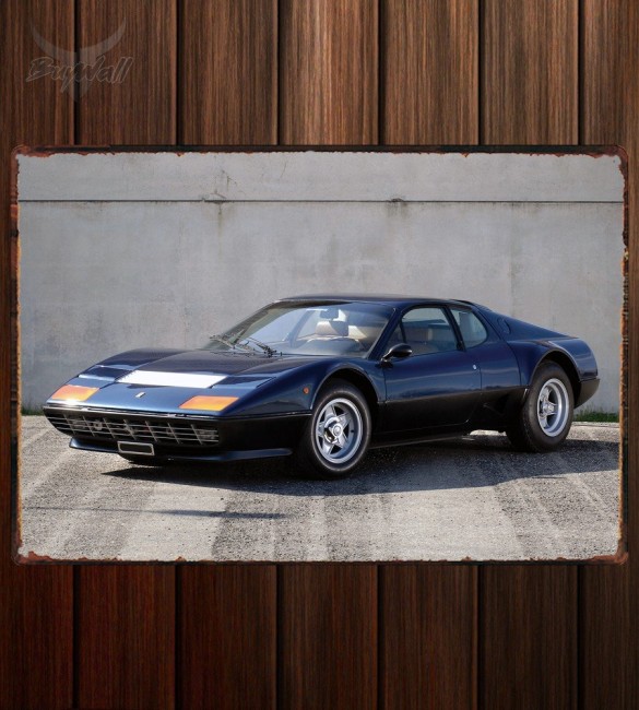 Металлическая табличка Ferrari 512 BB Металлическая табличка Ferrari 512 BB